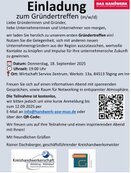 Hier finden Sie die Einladung zum Gründertreffen am 18. September 2025